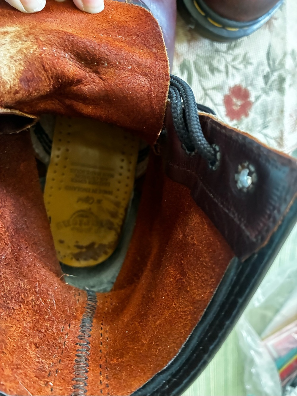 Dr. Martens Oxblood Leather 8-Eye Lace-Up Combat Boots - Picture 3 of 14
